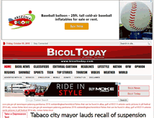 Tablet Screenshot of bicoltoday.com